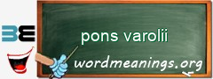 WordMeaning blackboard for pons varolii